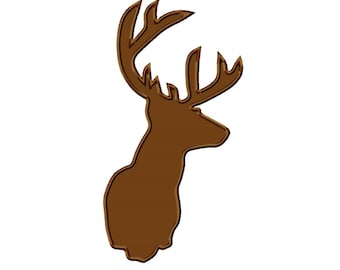 Deer Head 2...Instant Download...Applique Machine Embroidery DESIGN NO. 850
