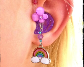 Hearing Aid Charms: Rainbows (also available in matching Mother Daughter Set)! ***Tube Trinkets sold separately***