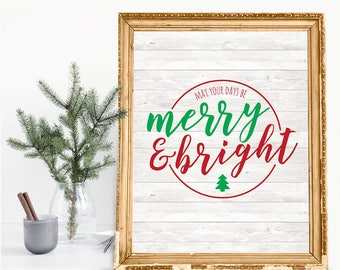 Merry & Bright Holiday Print