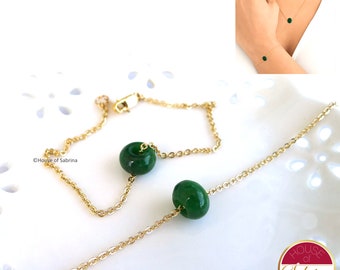 Dainty Jadeite Eternity Necklace and Bracelet