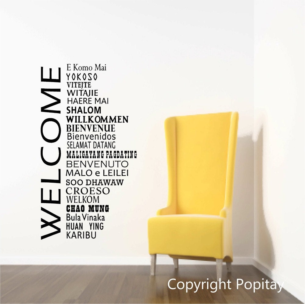 Welcome Wall Decals, International welcome words, Welcome Decor, Office Reception decor, School Welcome, Global Greetings, welcome sign Welcome Wall Decals, International welcome words, Welcome Decor, Office Reception decor, School Welcome, Global Greetings, welcome sign