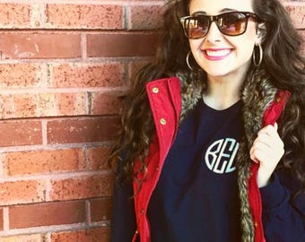 Monogrammed Long Sleeve T-Shirt