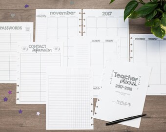 Teacher Planner Inserts for Disc Bound Planners, Happy Planner Inserts, Disc Bound Planners, Arc inserts, TUL inserts, Lesson Planner,