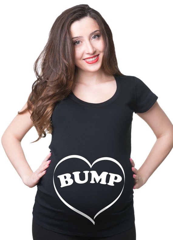 BUMP T-shirt Bump In Heart Maternity Tee Shirt Gift For
