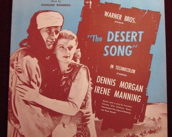 Vintage 1926 "The Desrt Song" Sheet Music