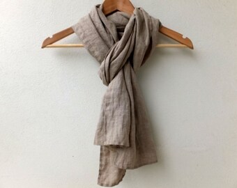 pure linen scarf for women and men