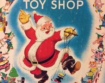 Santa's Toy Shop Vintage Children's Book Reading for Children Walt Disney's