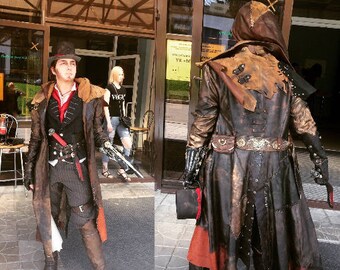 Jacob Frye natural leather cosplay costume Assassins