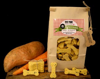 Ships FREE! Sweet Potato Dog Treats, GRAIN FREE, Gourmet, Homemade Dog Treats, Dog Biscuits, Gift for Dog Lovers, Healthy Ingredients, Fresh