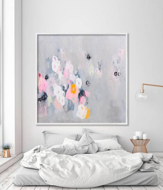 Abstract Painting Print Abstract Art Print Grey and Pink