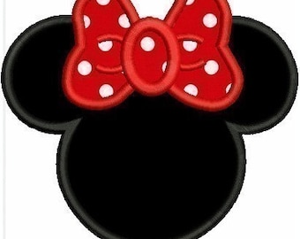 Applique Minnie Mouse Disney Inspired Machine Embroidery Designs - 3 Sizes Incl. - Instant Download Sale