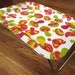 1960s 70s Groovy Bright Neon Pink Yellow Green Mushroom Metal Lap/Bed Serving Tray