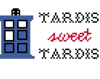 TARDIS Sweet TARDIS PDF Cross Stitch Pattern