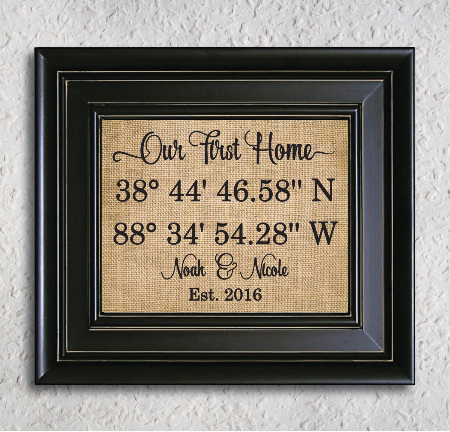 Our first home-coordinates print Home latitude-longitude