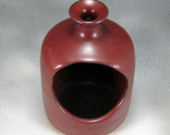 Rust Red Salt Pig or Salt Cellar Stoneware Handthrown Pottery 4