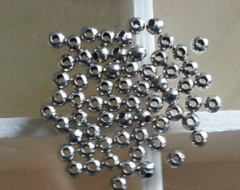 20 spacer seperators, Platinum 3.2 mm, hole 1.2 mm