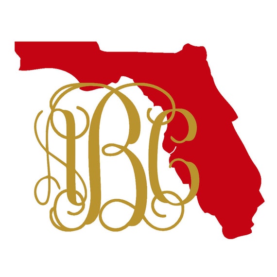 FSU Monogram Decal FSU FSU Decal Florida State University
