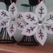 White Pointsettia! Wool Felt Ornaments
