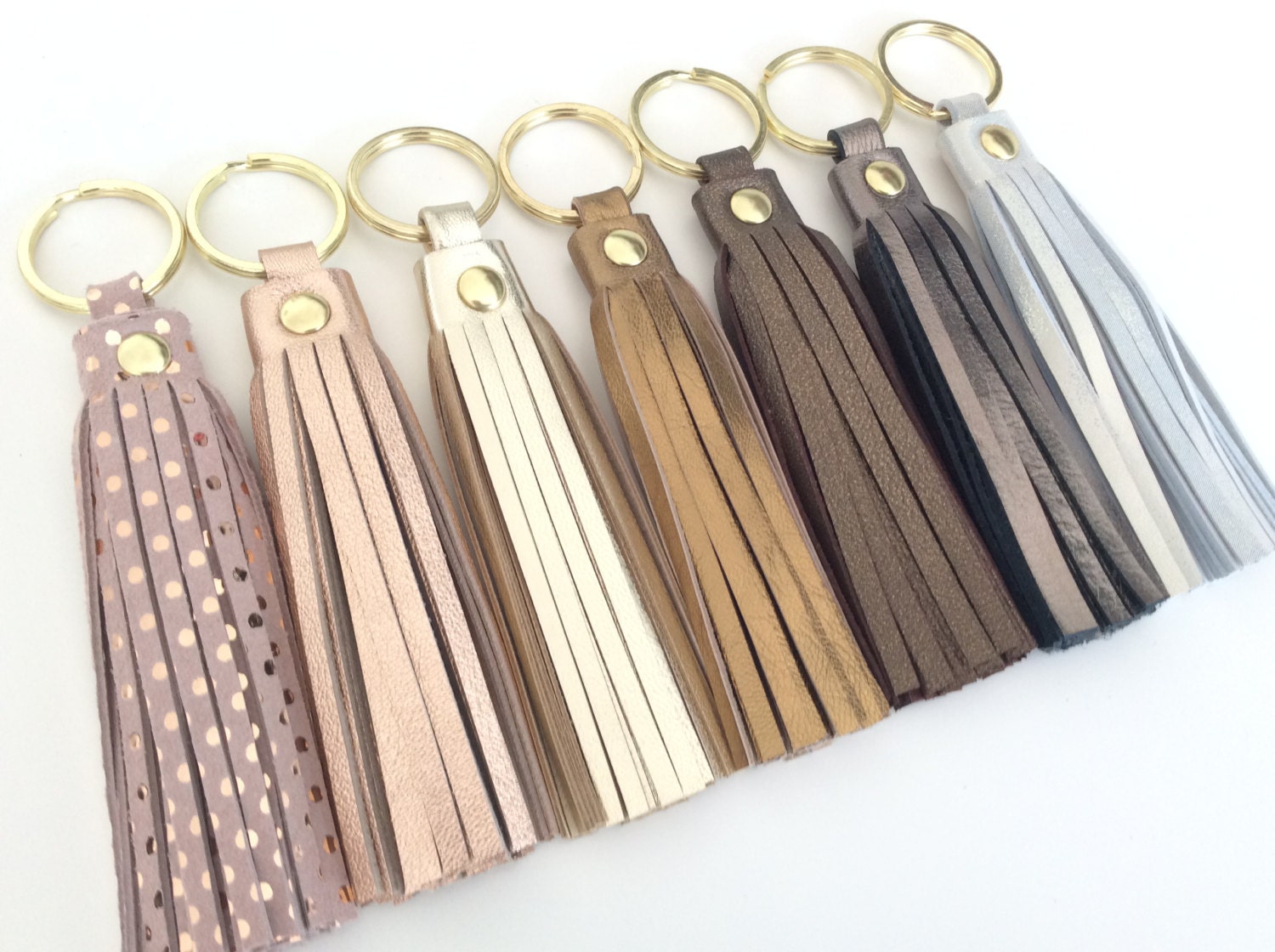 Leather Tassel Keychain Tassel Key Fob Tassel Key Ring Gift Handmade