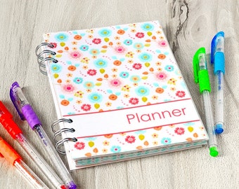 Personalized planner 2018 2019 Agenda 2018 Floral planner Undated planner notebook Monthly weekly planner calendar Agenda organizer spiral