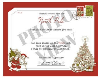 Official Letter From Santa Printable
