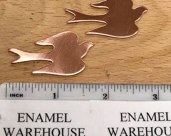 BIRD Quantity 2 Copper shapes for enameling