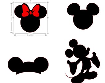 Printable Mickey Mouse Silhouette Baby Shower Banner Pink