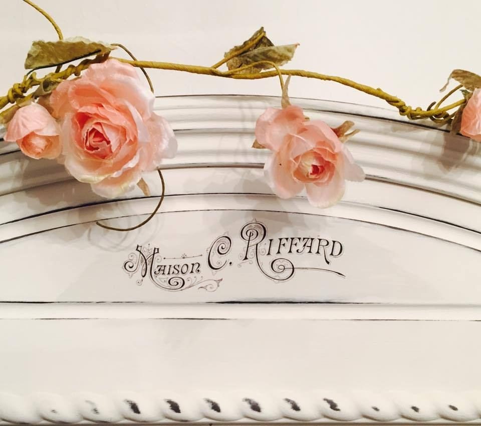 Furniture decals shabby chic french image transfer vintage typography