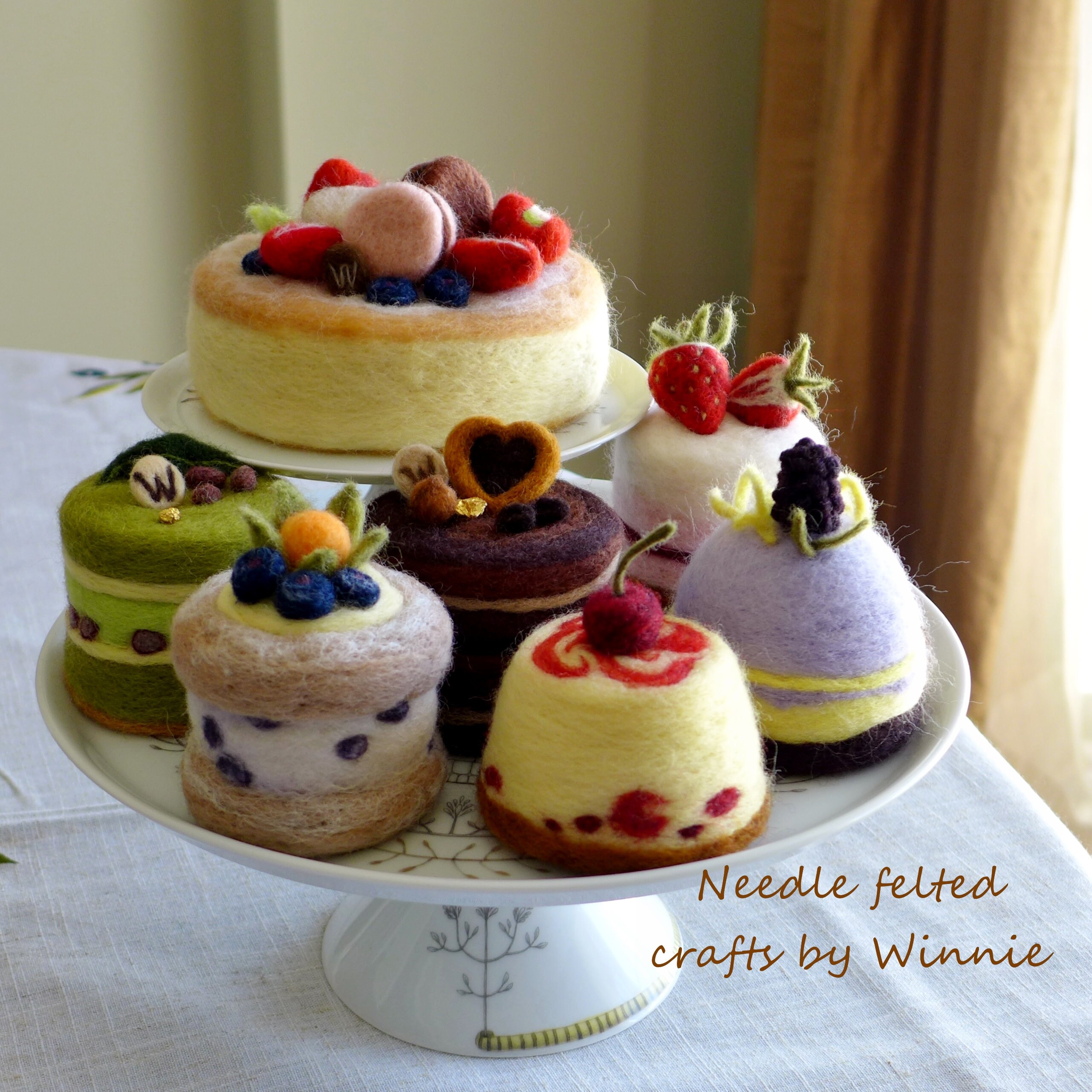 Made to order Needle felted cakes and pastriesPlease convo me