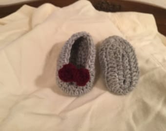 Crochet Baby Mary Janes Shoes with Bow