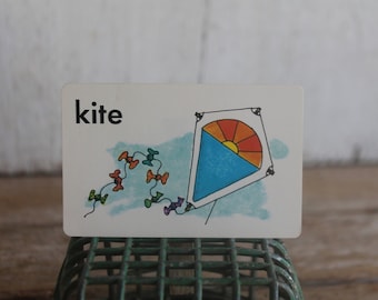 Vintage 1970s Flash Card // Kite