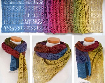 KYOMI, Crochet shawl pattern pdf