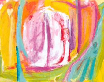 Favored. Abstract Christian Art PRINT.