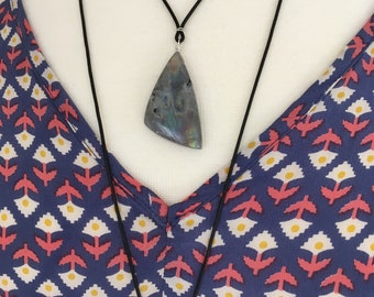 Triangle Labradorite pendant