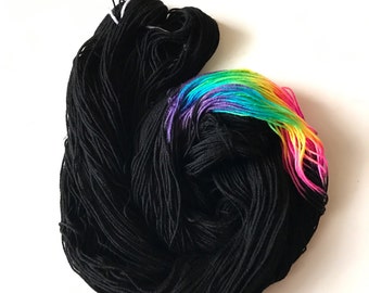 Glow Worm Rainbow Stripe Sock Yarn