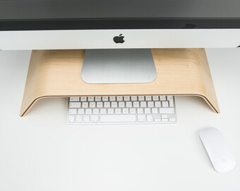 Monitor Stand Maple | iMac Wood Stand | Computer Wood Stand |