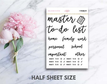 DIY Master To-Do List Stickers (perfect for bullet journals)