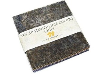 Stonehenge Top 50 Colors 5" Chips from Northcott by the pack