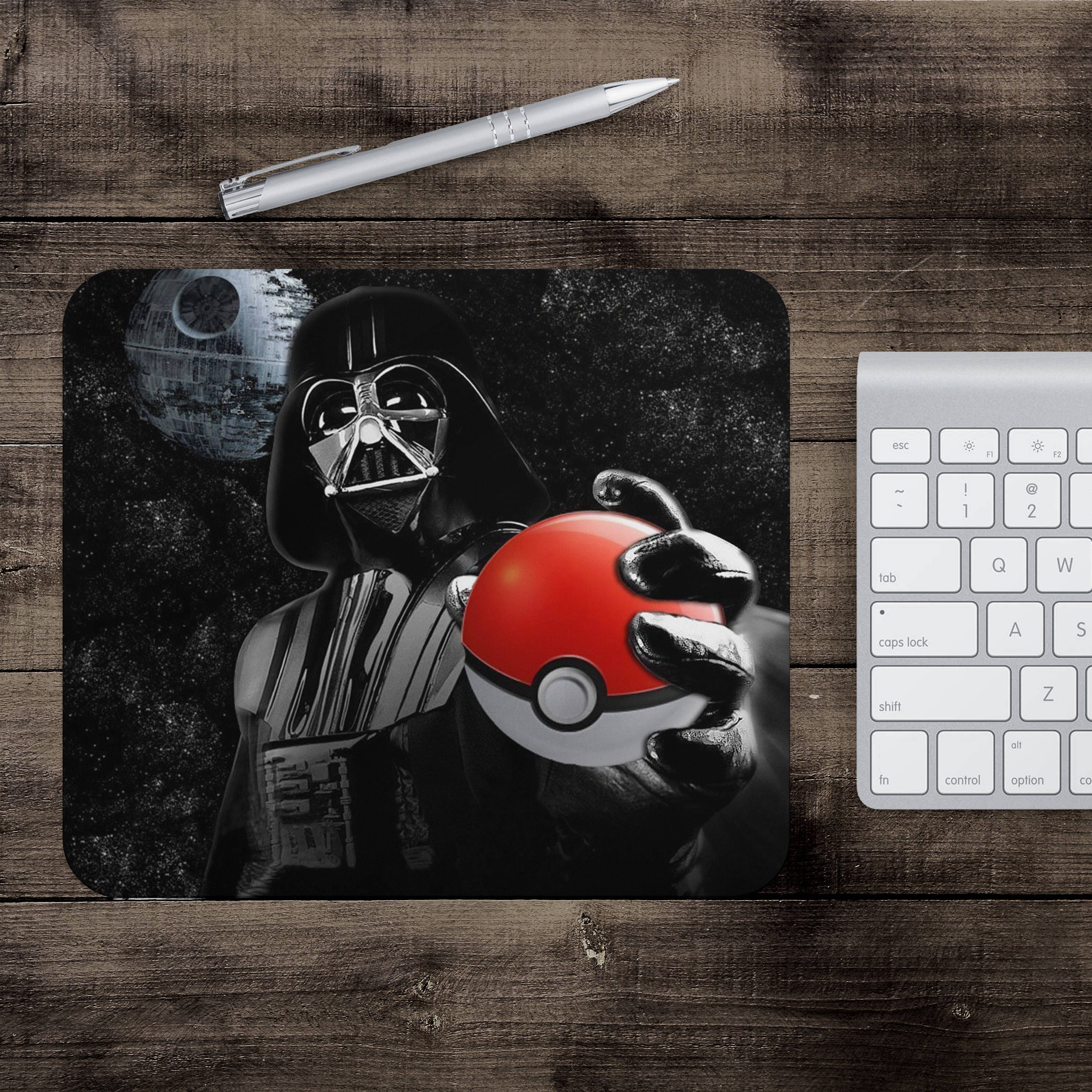 darth vader holding pokeball mousepad star wars pokemon