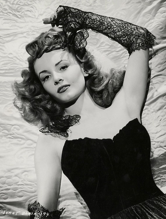 1940s Era Sultry Actress Rita Hayworth Black And