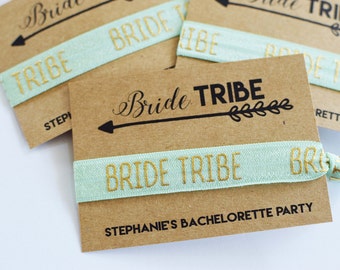 Bachelorette Party Favors//Bride Tribe Hair Ties//Bride Tribe Bachelorette//Elastic Hair Tie//Creaseless Hair Tie