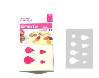 Size A5 Format for creations Fimo leather water drop