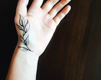 Leaves / Leaf Temporary Tattoo (Set of 2)