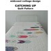 Catching Up! - modern bright arrows race diagonally over this quilt trying to catch each other! Twin and wall hanging layouts included