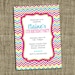 PRINTABLE INVITATIONS Colorful Chevron Party Celebration