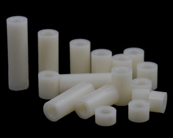 20/50/100 Pcs M3 M4 M5 M6 M8 White Plastic Nylon Round Non-Threaded Standoff Spacer Washer Screw Bolt