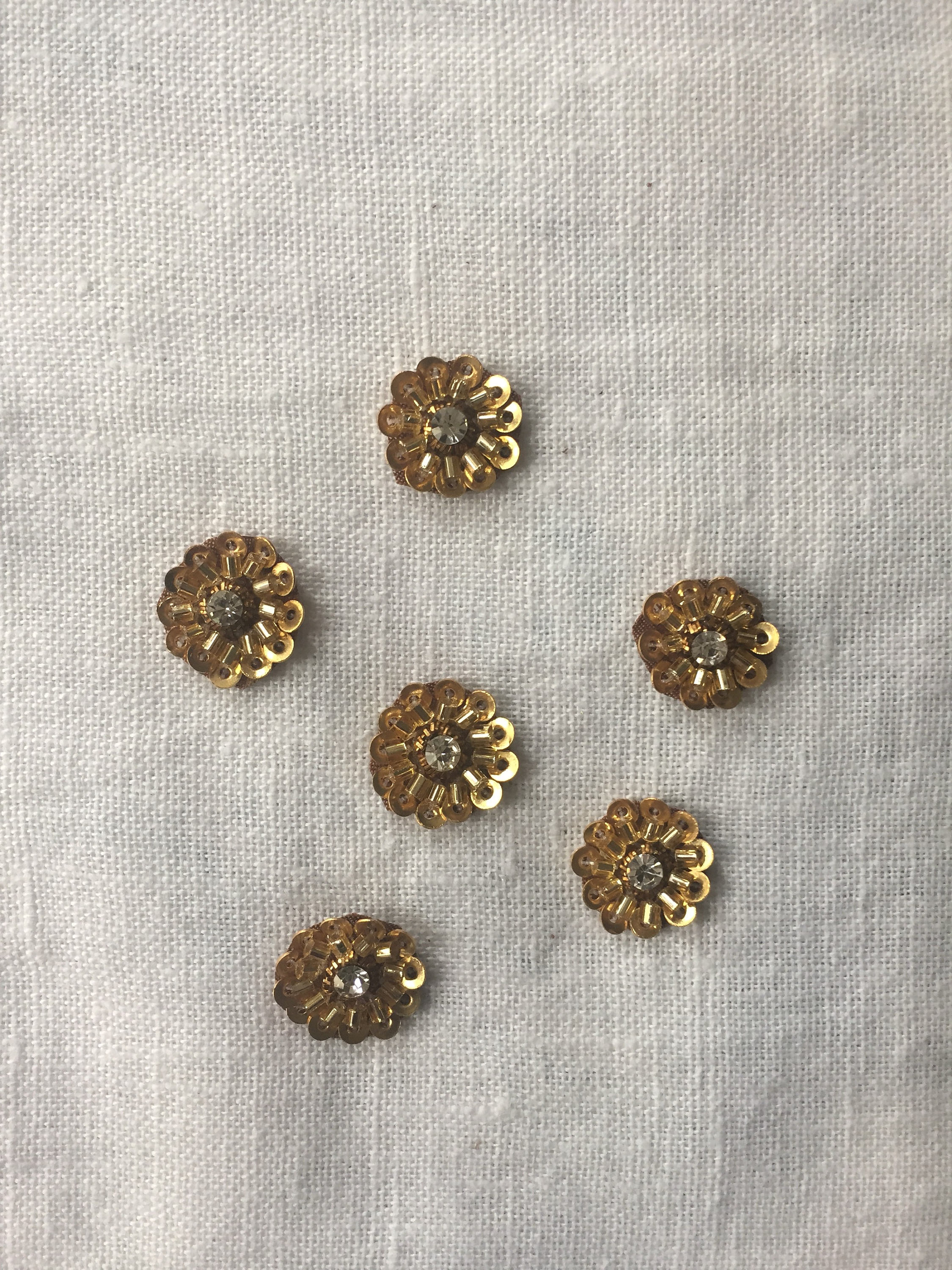 Tiny Gold Floral Embroidery Applique,Indian Zari Sequin Embroidery ...
