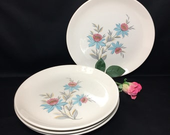 Dinner Plates 10" Fairlaine by Steubenville Pottery - set of 4