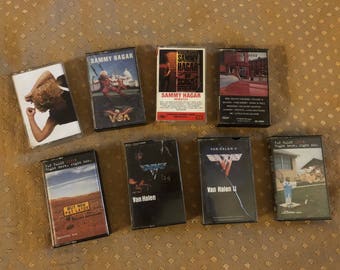 Vintage Lot of Van Halen, Sammy Hagar Cassette Tapes