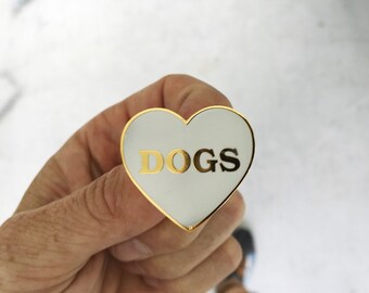 I Heart Dogs - Hard Enamel Lapel Pin
